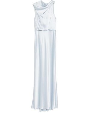 Amsale Satin Draped Dress - White
