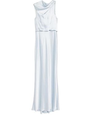 Amsale Satin Draped Dress - White