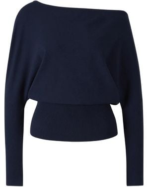Jonathan Simkhai Lavina Draped Sweater - Blue