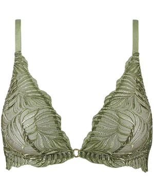Aubade Paradis Exotique Embroidered Triangle Bra - Green
