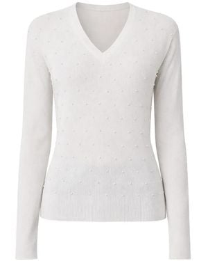 Liu Jo Pullover Mit Perlenverzierung - Weiß