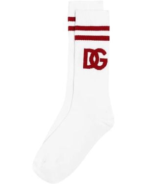 Dolce & Gabbana Sokken Met Logo-Jacquard - Wit