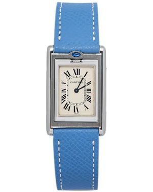 Cartier Tank Basculante Armbanduhr 24Mm - Blau