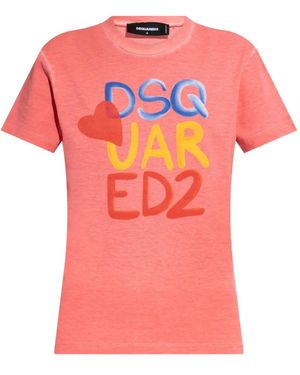 DSquared² Cotton T-Shirt - Pink