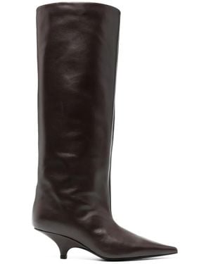 TOTEME 55Mm The Wedge-Heel Boots - Brown