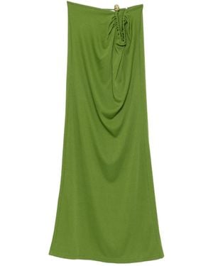 Christopher Esber Ribbed Gathered-Effect Skirt - Green