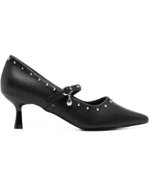 Cult Rebel Stud-Embellished Pointed-Toe Pumps - Black