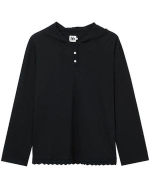 B+ AB Lacetrom Hooded Hoodie - Black