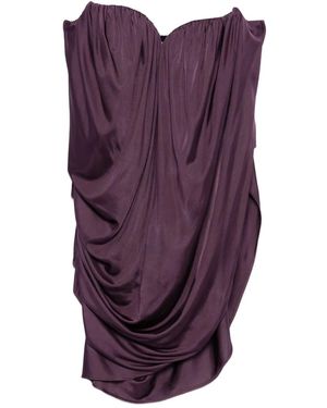 GIUSEPPE DI MORABITO Draped Strapless Top - Purple