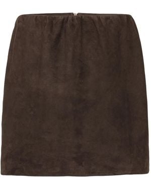 ROTATE BIRGER CHRISTENSEN Suede Mini Skirt - Brown