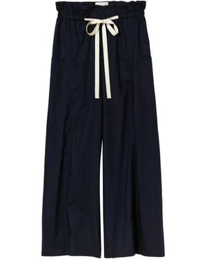 Plan C Straight-Leg-Hose mit Kordelzug - Blau
