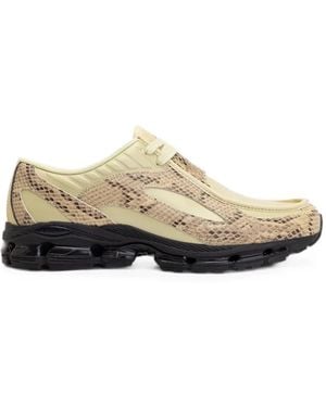 New Balance 1890A Snake-Effect Lace-Up Sneakers - White