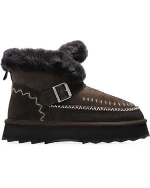 EMU Sunnie Shearling-Trim Platform Boots - Black