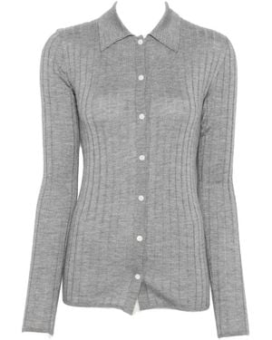 TOTEME Ribbed Cardigan - Grey