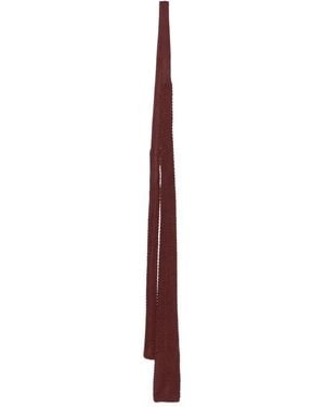 forte_forte Crochet-Knit Scarf - Red