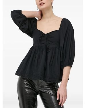 Notes Du Nord Blusa Con Ricamo - Nero