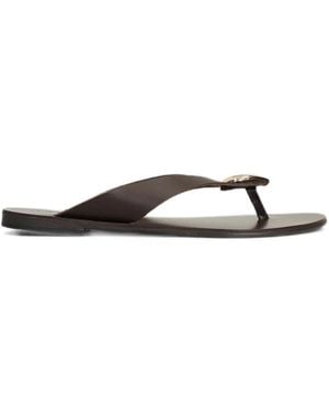 NICOLAS LAINAS Hardware-Detail Leather Sandals - White