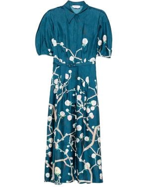 Gabriela Hearst Maude Hemdkleid - Blau