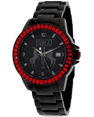 Jivago Folie Armbanduhr Mit Kristallen 42Mm - Rot