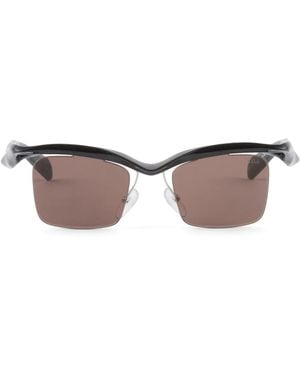 Prada Runway Geometric-Frame Sunglasses - Brown