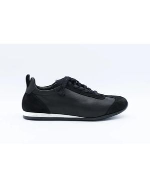Uma Wang Suede-Panelled Lace-Up Sneakers - Black