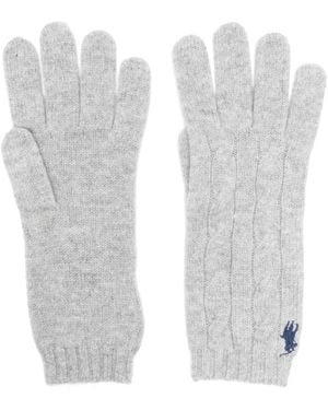 Polo Ralph Lauren Wool And Cashmere Braided Gloves Accessories - White