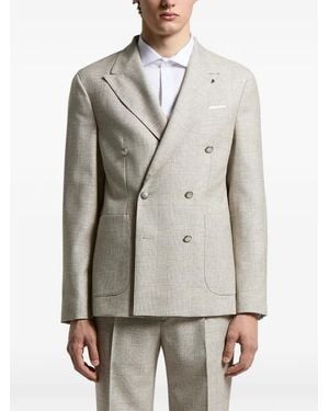 Peserico Blazer Con Doble Botonadura - Gris