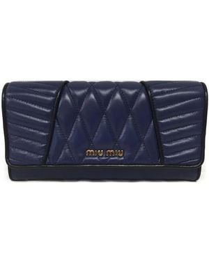 Miu Miu Gestepptes Portemonnaie - Blau