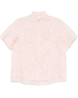 Shiatzy Chen Chaqueta con cuello mao - Rosa