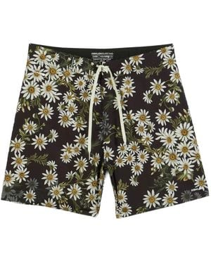 Osklen Short De Bain Daisy Night À Lien De Resserrage - White