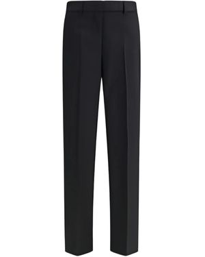 Lardini Wool Straight-Leg Trousers - Blue