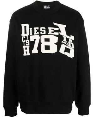 DIESEL Graphic-Print Sweatshirt - Black