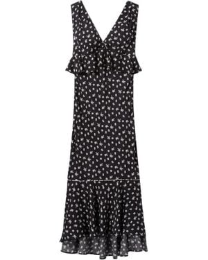 Claudie Pierlot フローラル マキシドレス - ブラック