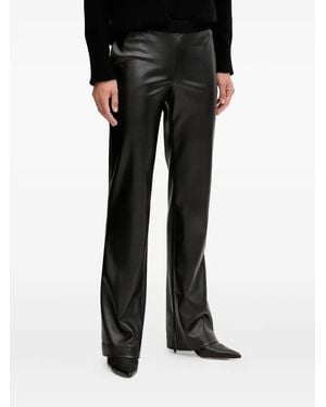 ERMANNO FIRENZE Logo-Waist Straight Pants - Black