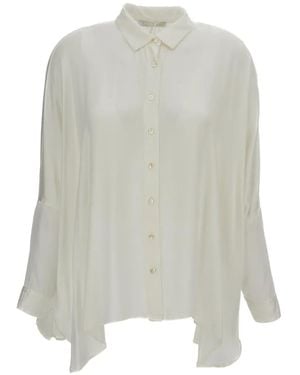 Q-WINS Chemise Asymétrique À Manches Longues - Blanc