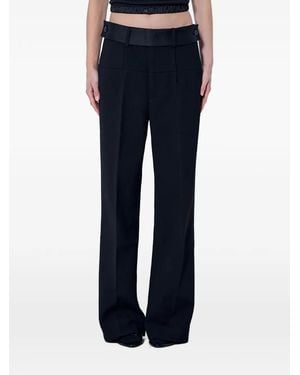 Entire studios Tailored Buttoned-Waistband Pants - Blue