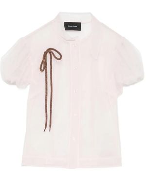 Simone Rocha Blusa Con Manga Farol - Rosa