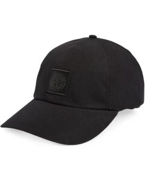 Stone Island Logo-Patch Baseball Cap - Black