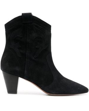 Ba&sh Casey Suede Cowboy Boots - Black