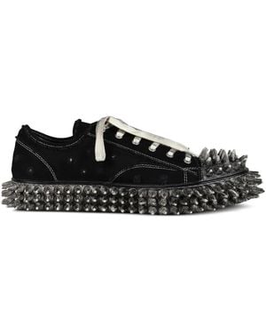 Doublet Dirty Spike Toe Trainers - Black