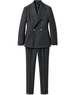 Franzese Collection Rolls Royce Double-Breasted Suit - Black