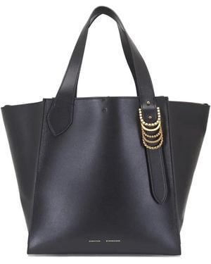 Dorothee Schumacher Double-Buckle Leather Tote Bag - Black