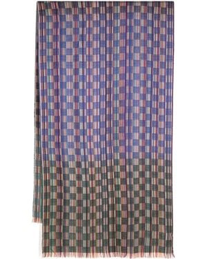 Paul Smith Sciarpa Con Stampa Geometrica - Viola