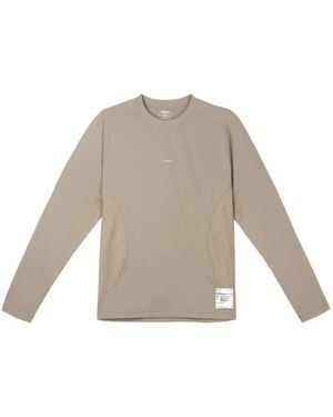 Satisfy Mesh-Panel Long-Sleeve T-Shirt - Natural