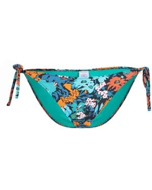 Paul Smith Floral-Print Bikini Bottoms - Blue
