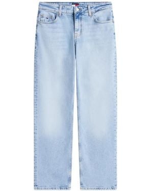 Tommy Hilfiger Logo-Patch Straight-Leg Jeans - Blue