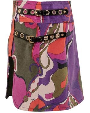 PUCCI バックル ミニスカート - ピンク