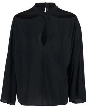 FEDERICA TOSI Cut-out Twisted Blouse - ブラック