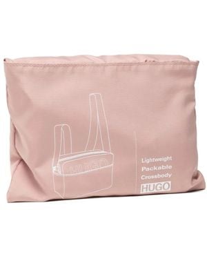 BOSS Logo-Patch Shoulder Bag - Pink