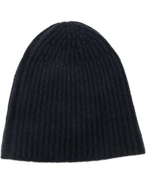 Roberto Collina Ribbed Beanie Hat - Blue